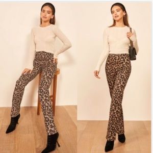 Reformation Sera Leopard Pants